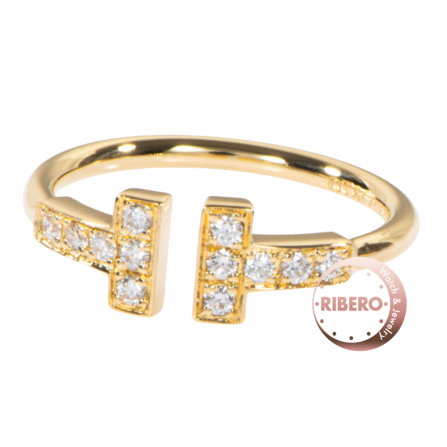 ティファニー ティファニーT ダイヤモンド ワイヤー リング 9号