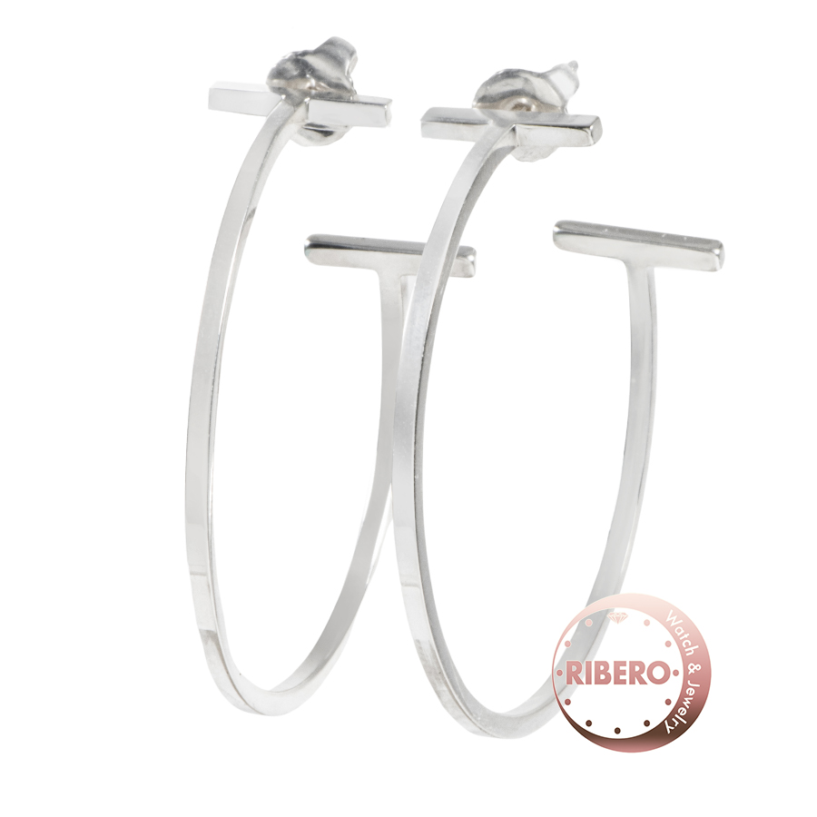 ティファニー ティファニーT ワイヤーフープ ピアス