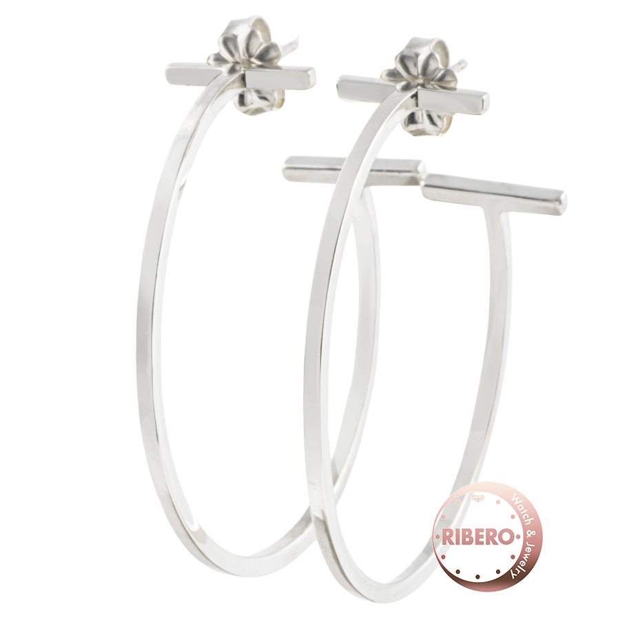 ティファニー ティファニーT ワイヤーフープ ピアス