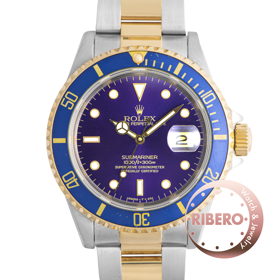 ロレックス サブマリーナデイト 16613 S番 ヴァイオレット Tritium