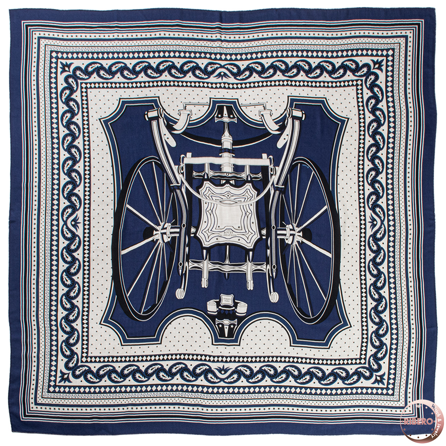 エルメス カレジェアン Les Roues de Phaeton Bandana 四輪馬車の車輪 バンダナ スカーフ