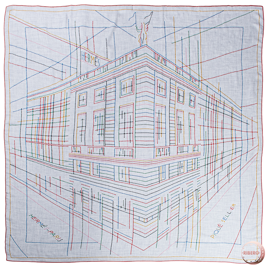 エルメス カレジェアン Pique Sellier ピケ セリエ スカーフ