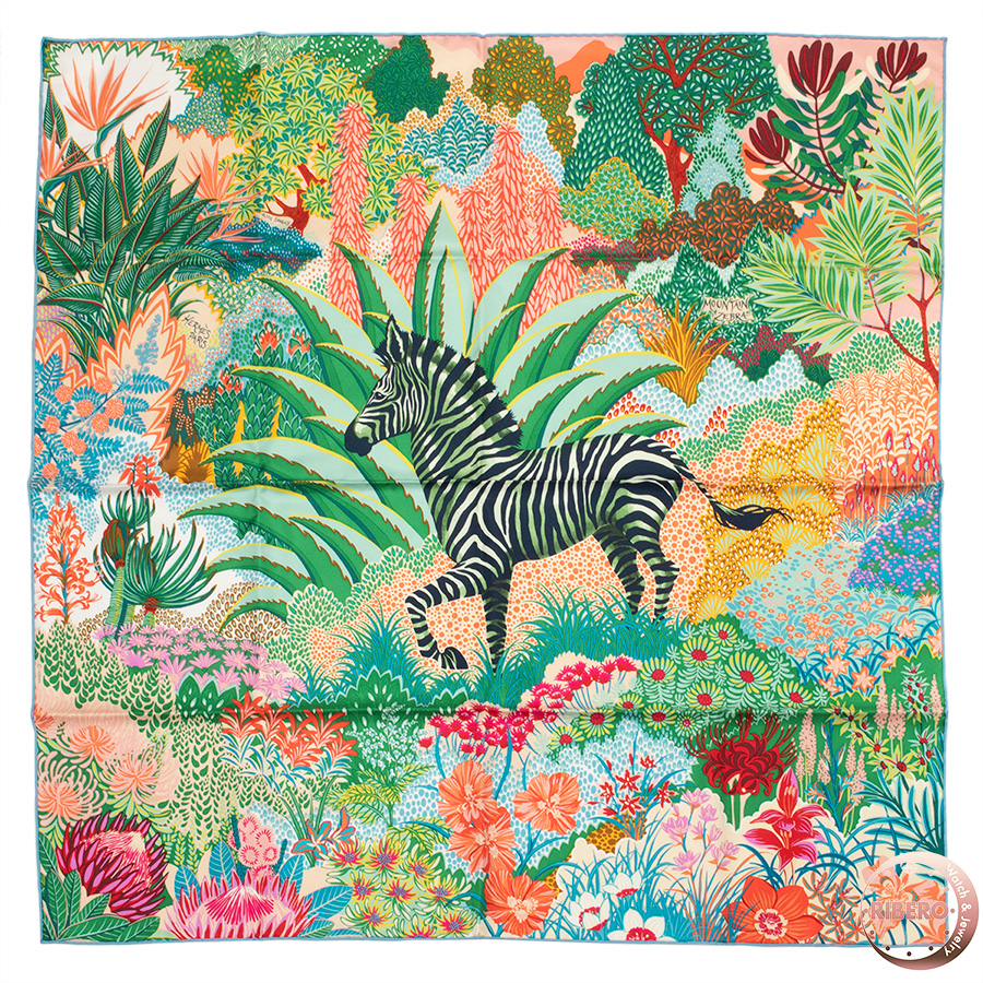 エルメス カレ90 Mountain Zebra マウンテン ゼブラ スカーフ