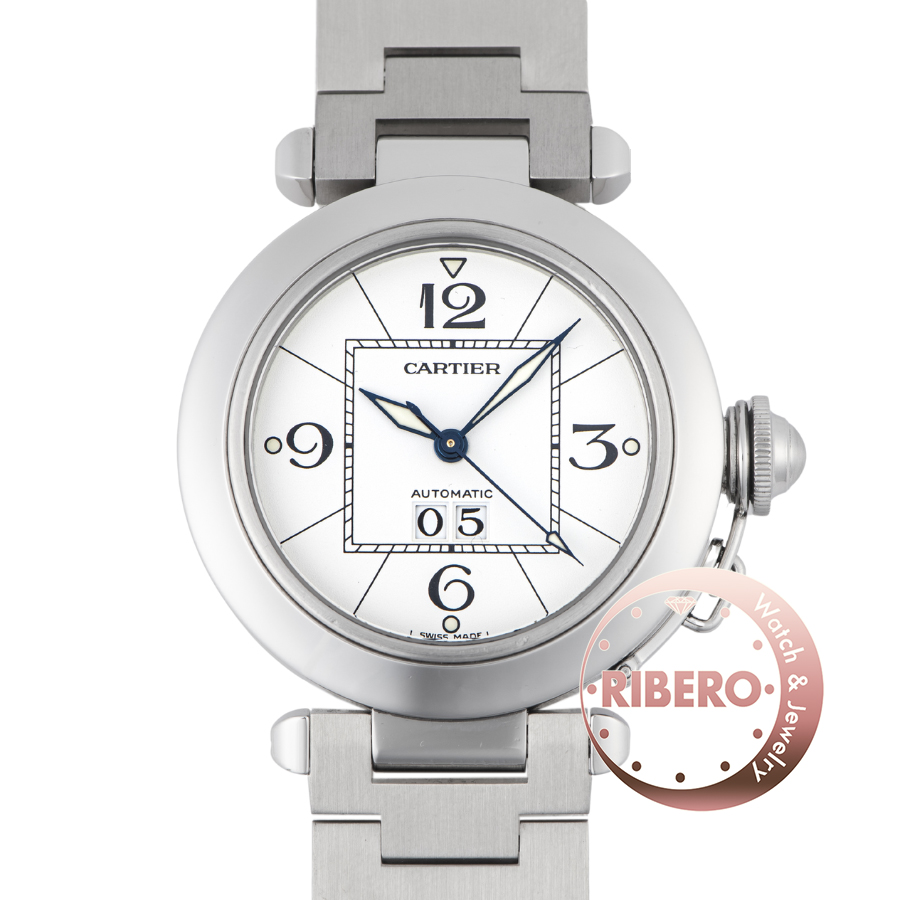 カルティエ パシャC ラージデイト W31055M7