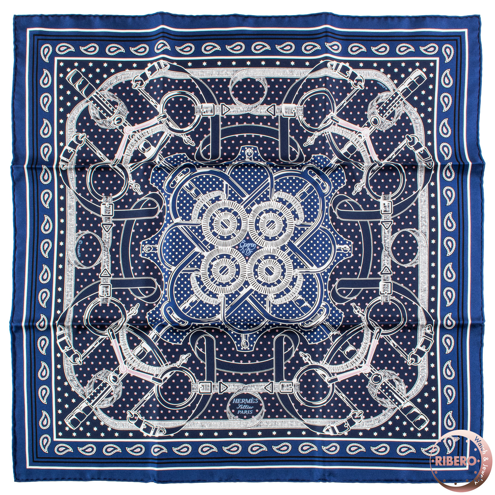 エルメス カレ55 Eperon d'Or Bandana エプロンドール バンダナ