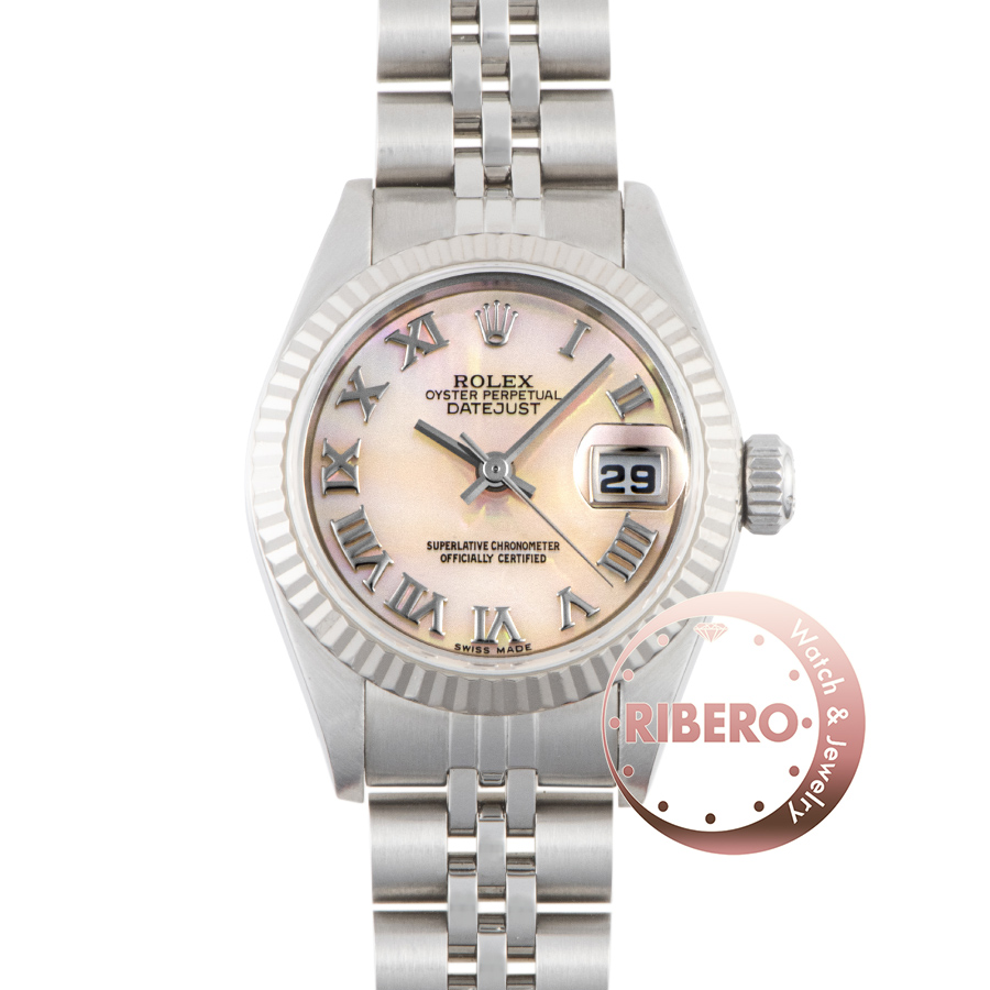 ロレックス デイトジャスト 69174NR U番 シェルローマンダイヤル