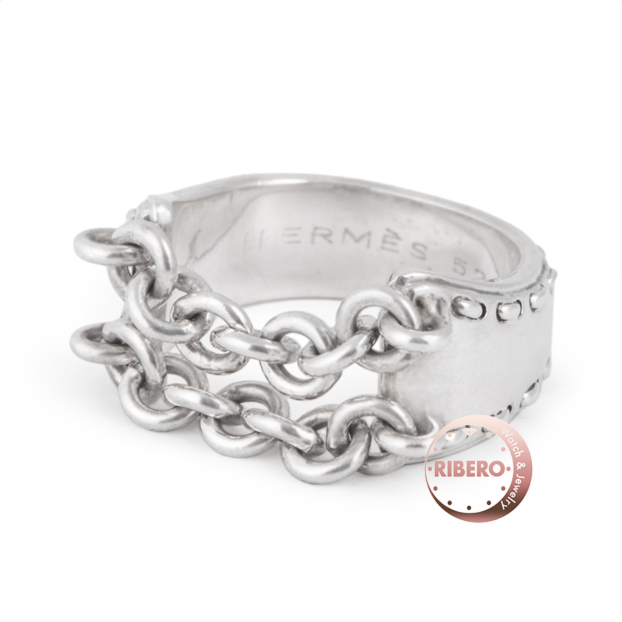 エルメス メキシコチェーン リング 9.5号