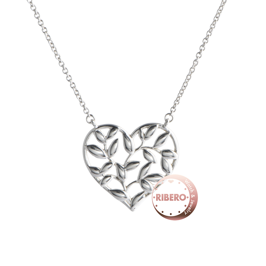 ティファニー オリーブリーフ ハート ペンダント