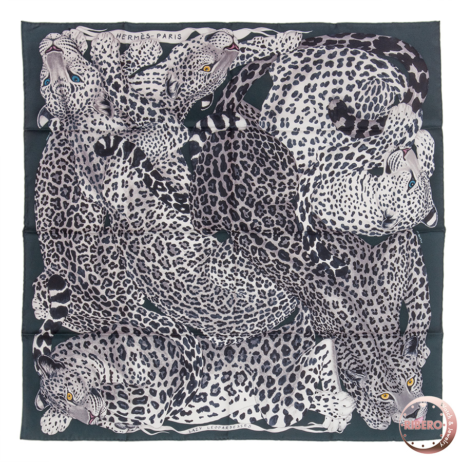 エルメス カレ90 Lazy Leopardesses レイジー・レオパード スカーフ
