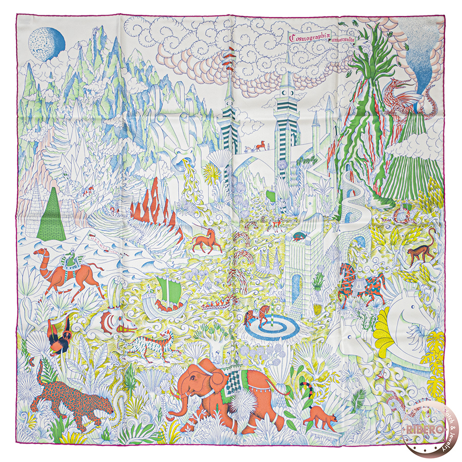 エルメス カレ90 Cosmographia Universalis 宇宙誌 スカーフ