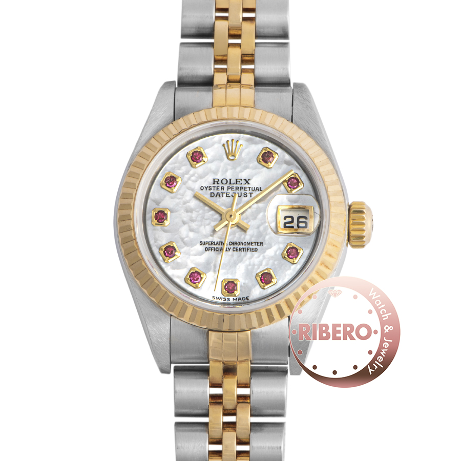 ロレックス デイトジャスト 79173NGR K番 ルビー10ポイント