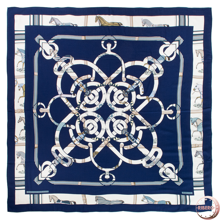 エルメス カレジェアン Eperon d'Or et Tenues de Jour エプロンドール&馬着 スカーフ