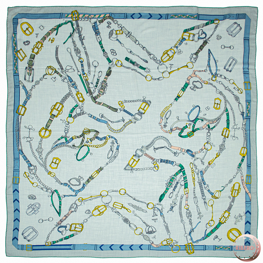 エルメス カレジェアン Les Chevaux Dechaines シュヴォー デシェネ スカーフ