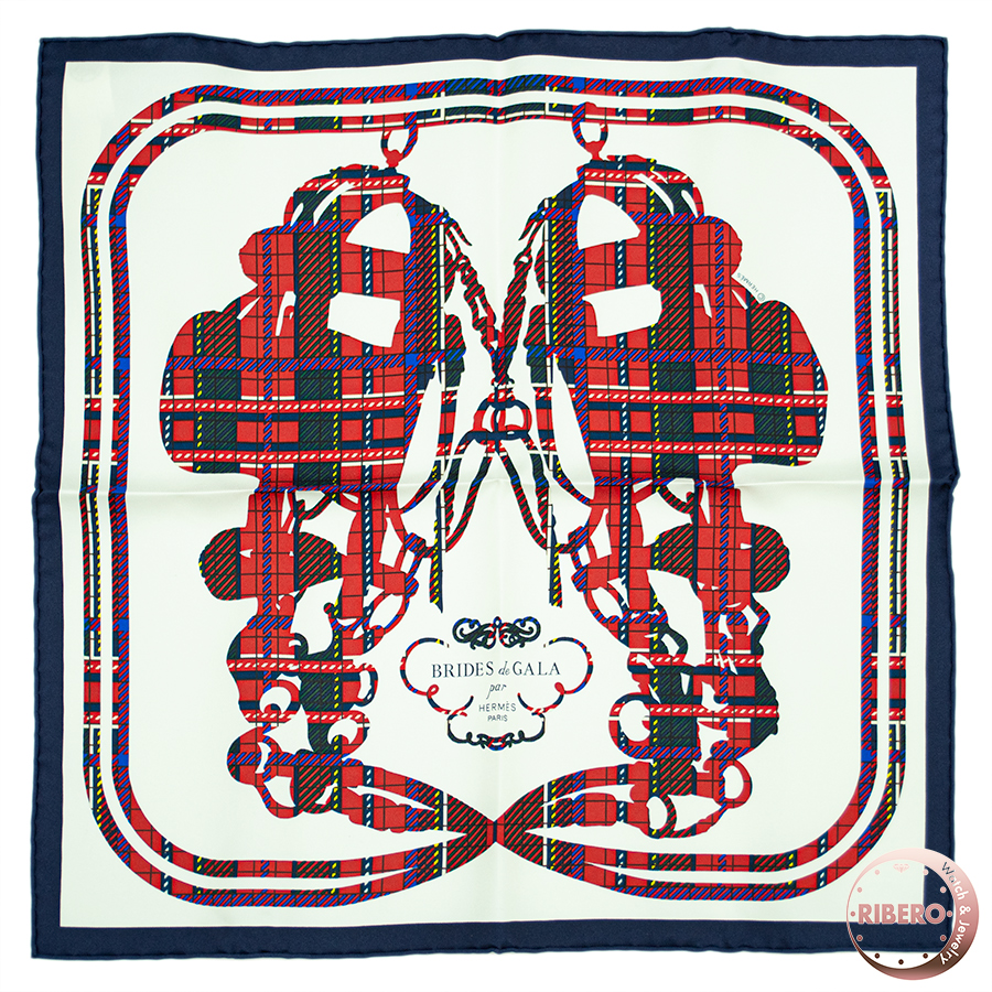 エルメス ガヴロッシュ Brides de Gala Tartan ブリッド ドゥ ガラ タータン スカーフ