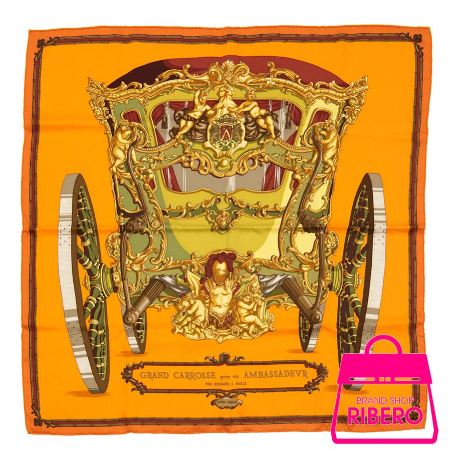 エルメス GRAND CARROSSE povr vn AMBASSADEVR(大使の偉大な運送) スカーフ