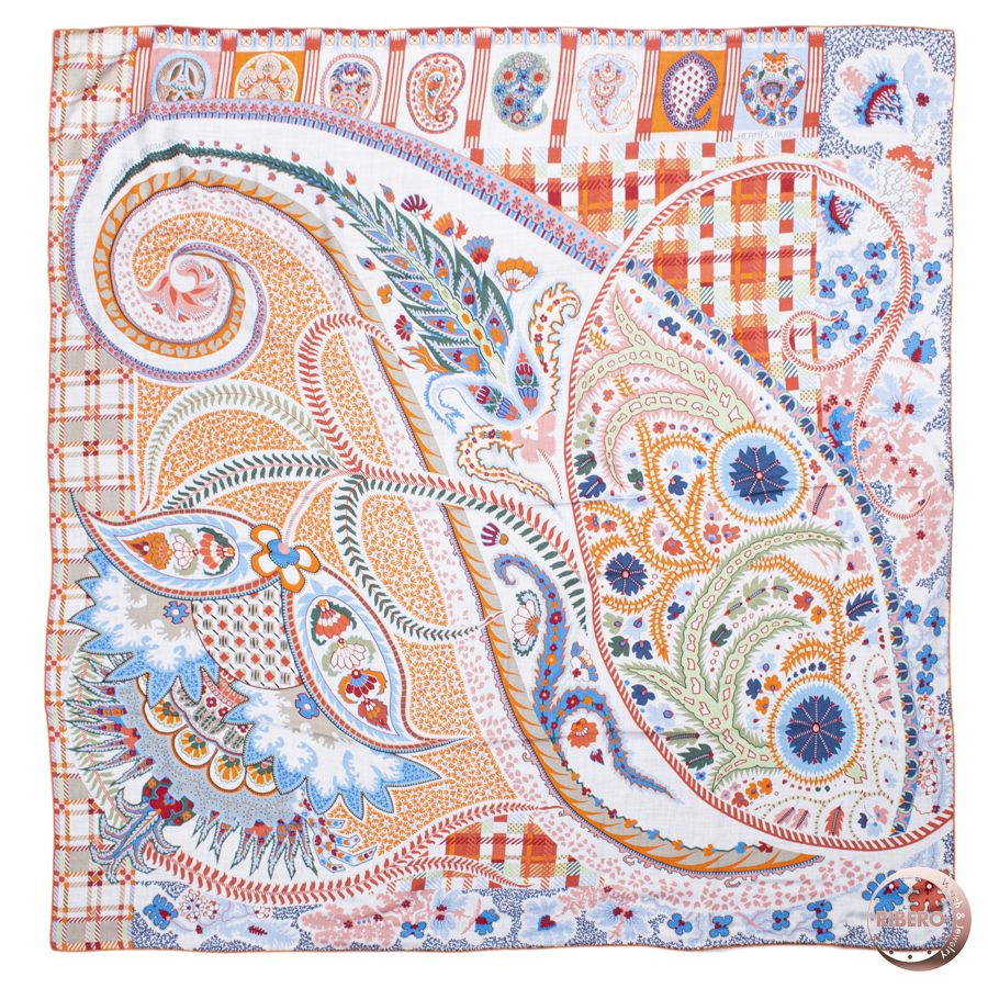 エルメス Paisley Blossom shawl 140　ペイズリー・ブロッサム ショール