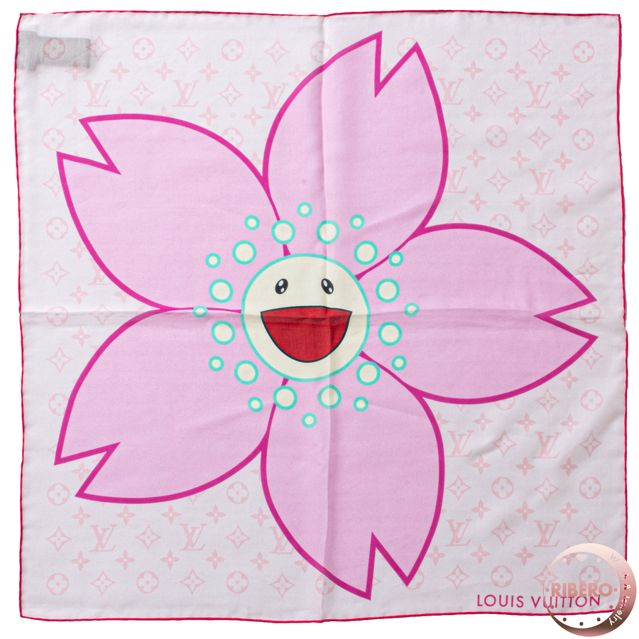 ルイ・ヴィトン LV × TM カレ55･チェリーブロッサム スカーフ