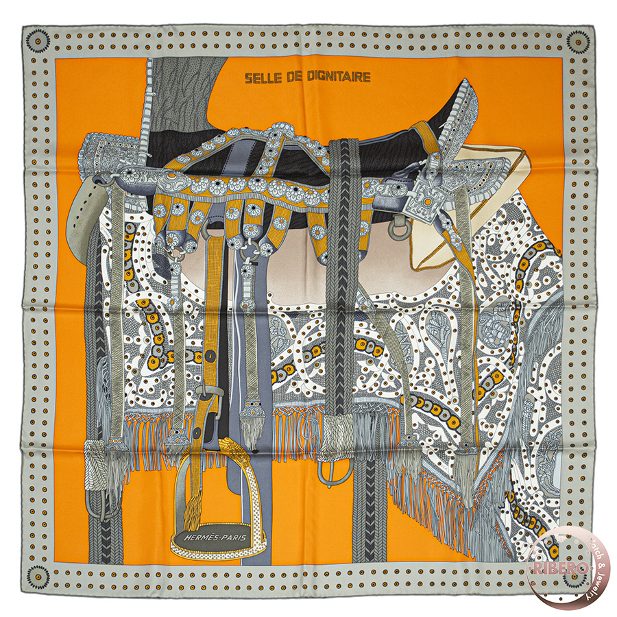 エルメス カレ90 Selle de dignitaire 高官の鞍 スカーフ