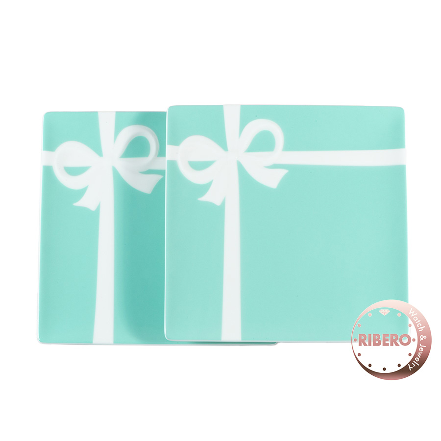 ティファニー ブルーボウデザートプレートセット