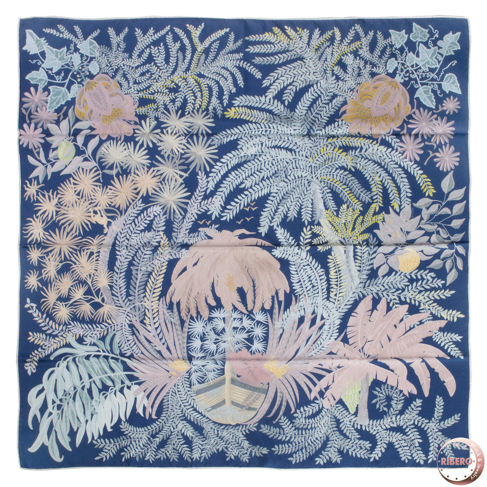 エルメス Carre 90 Double Face Le Jardin des Peintres カレ ダブルフェイス 90 画家たちの庭 スカーフ