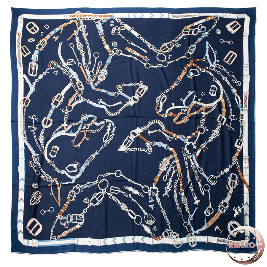 エルメス カレジェアン Chevaux Dechaines シュヴォー デシェネ ショール