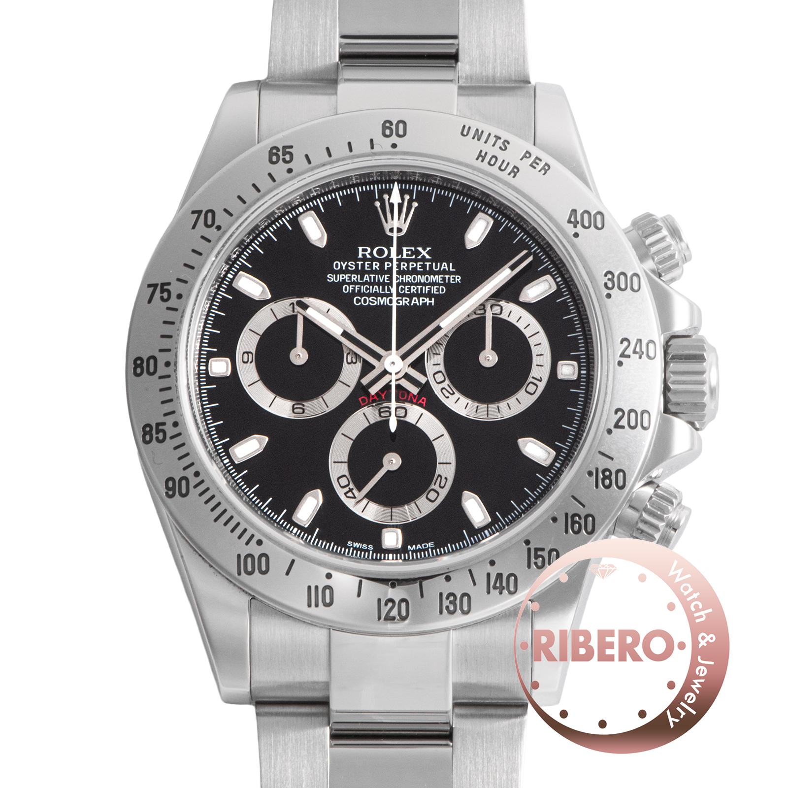 ロレックス 116520 梨地バックル