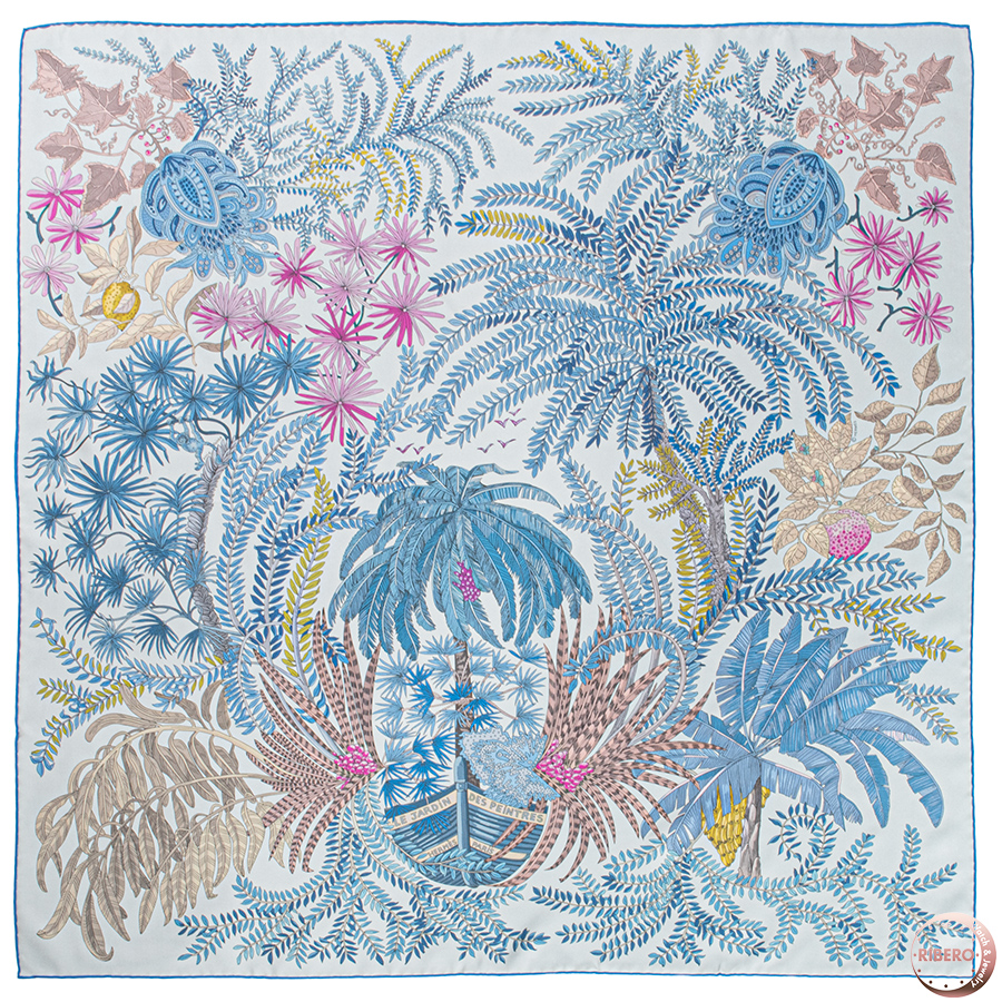 エルメス Carre 90 Double Face Le Jardin des Peintres カレ ダブルフェイス 90 画家たちの庭 スカーフ