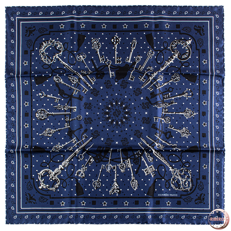 エルメス カレ55 Les Cles Bandana レ・クレ・バンダナ スカーフ