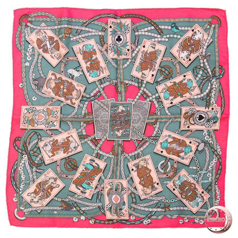 エルメス カレ45 DAME DE COEUR A VOUS L’HONNEUR ハートのクイーン スカーフ