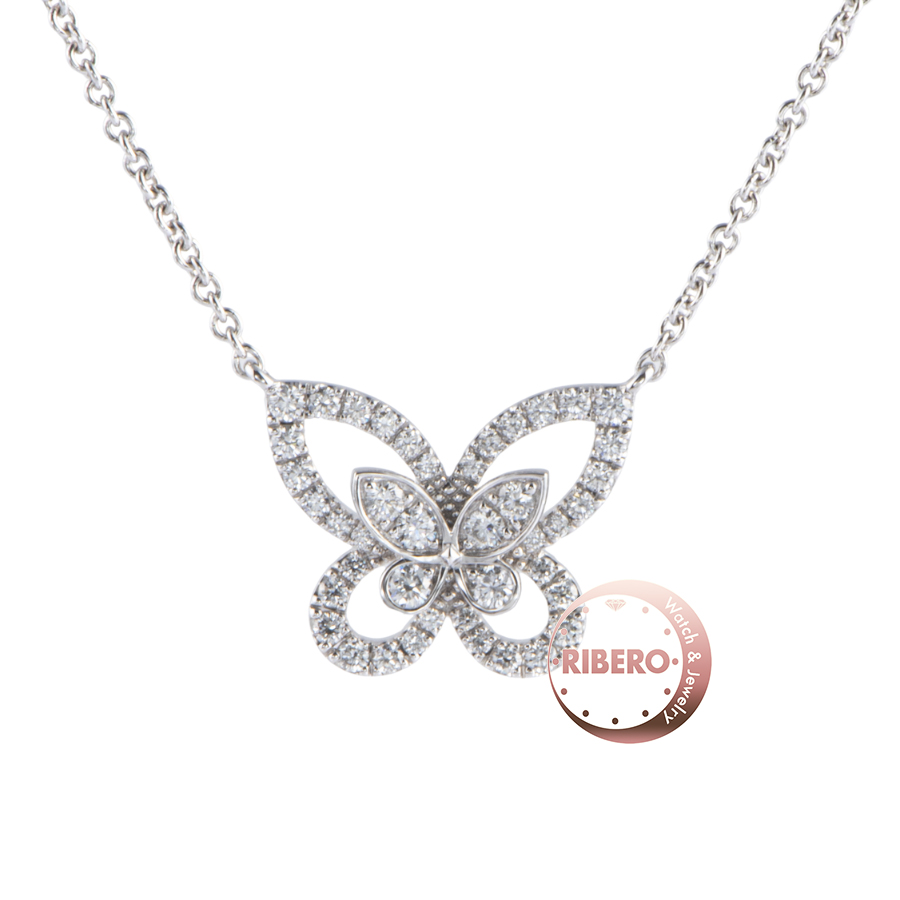 グラフ バタフライ シルエット ダイヤモンド ミニ ペンダント