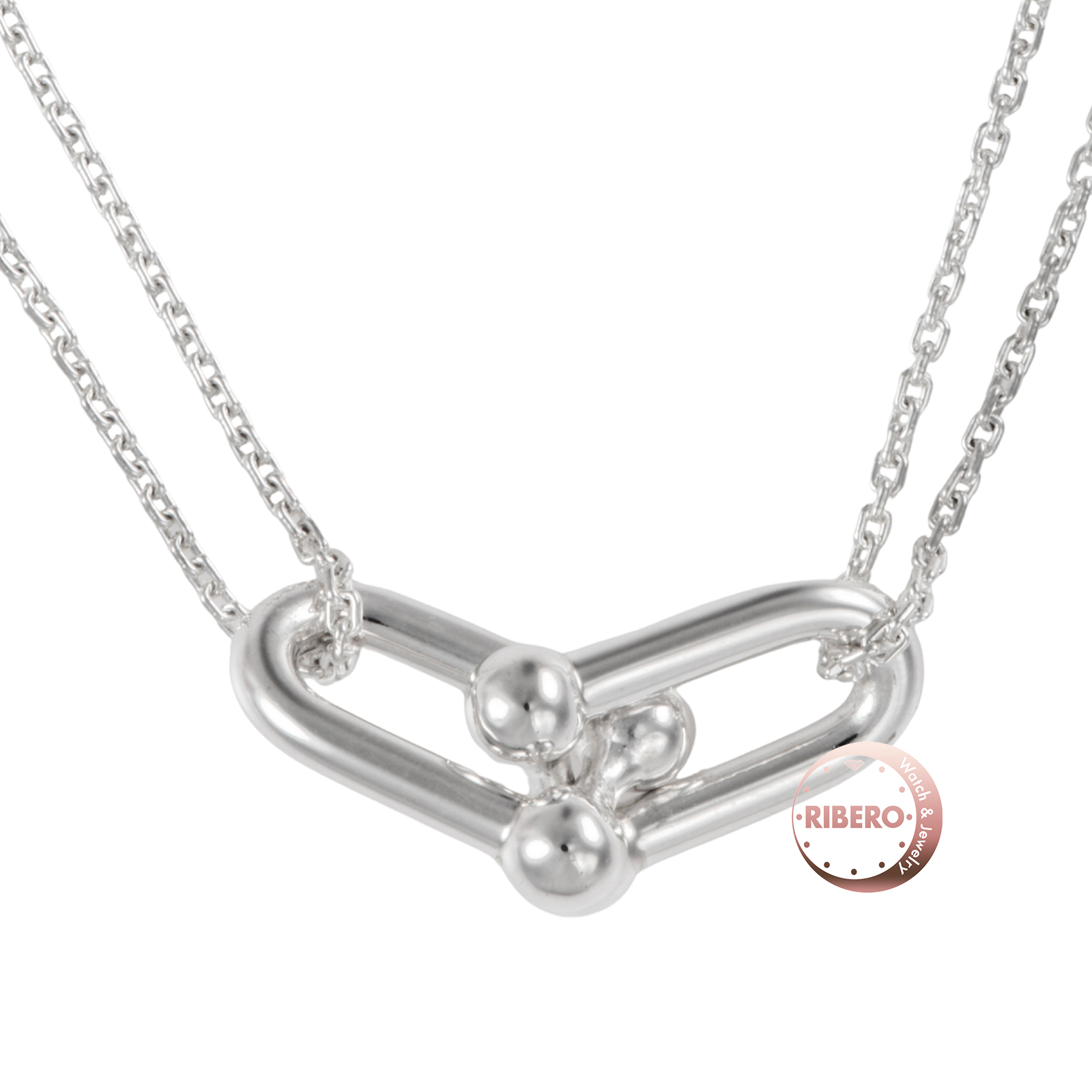 ティファニー ハードウェア ダブル リンク ペンダント