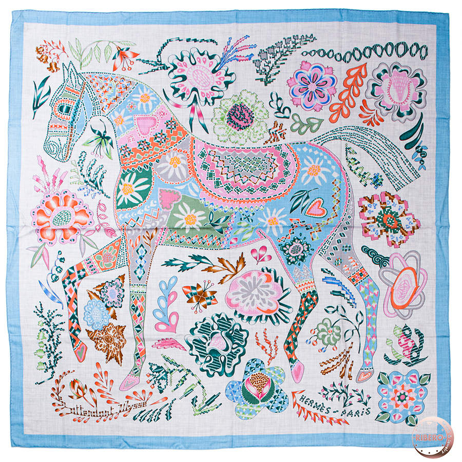 エルメス カレジェアン En Attendant Ulysse オデュッセウスを待ちながら カレ140 ショール