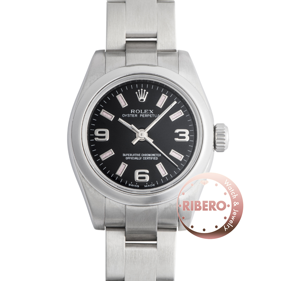 ロレックス オイスターパーペチュアル 176200 ピンクバーインデックス