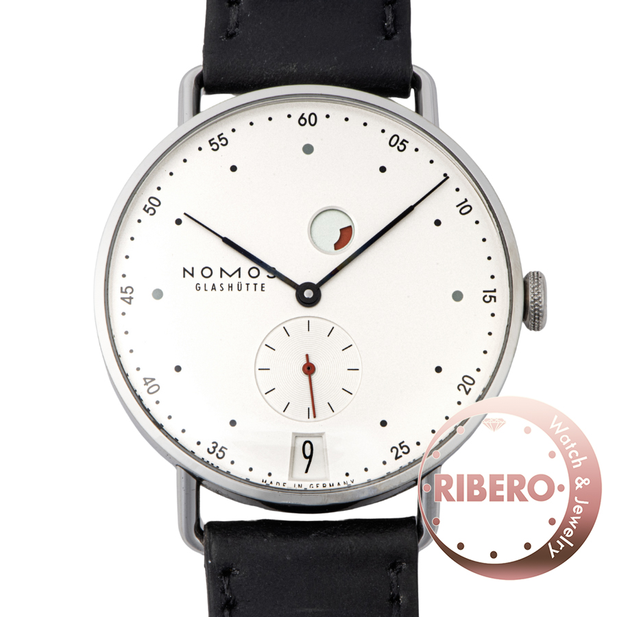 ノモス メトロ デイト パワーリザーブ MT1D4W2