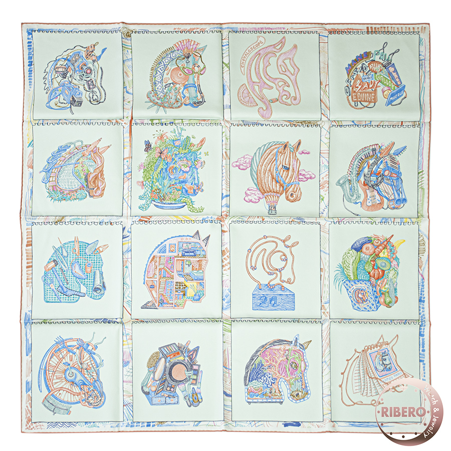 エルメス カレ90 Chevaloscope シュヴァルスコープ スカーフ