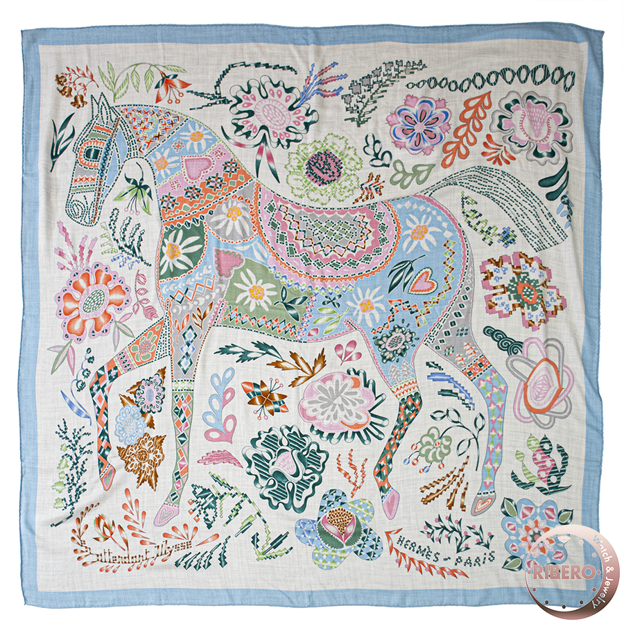 エルメス カレジェアン En Attendant Ulysse オデュッセウスを待ちながら カレ140 スカーフ