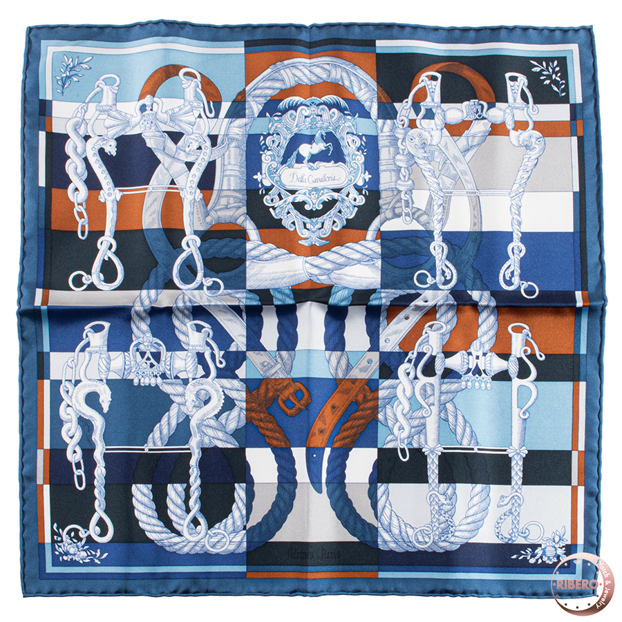 エルメス カレ45 Della Cavalleria Finesse デッラ・カヴァレリア・フィネス スカーフ