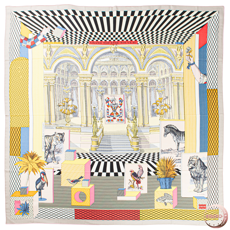 エルメス カレジェアン Grand Theatre Nouveau グラン・テアトル・ヌーヴォー スカーフ