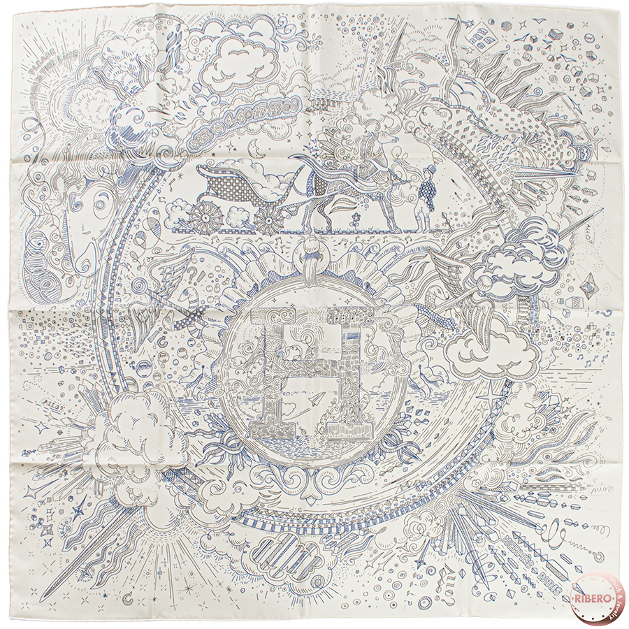 エルメス カレ90 Please Hold The Line プリーズ ホールド ザ ライン スカーフ