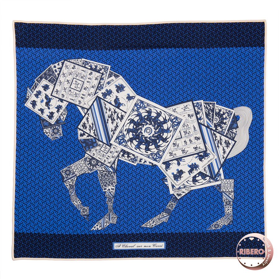 エルメス スムーズカレ90 A Cheval Sur Mon Carre カレの馬に乗って スカーフ