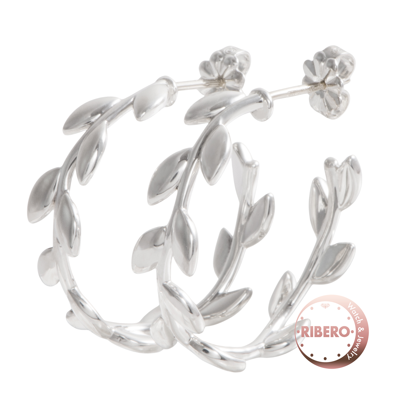 ティファニー オリーブリーフ フープ ピアス