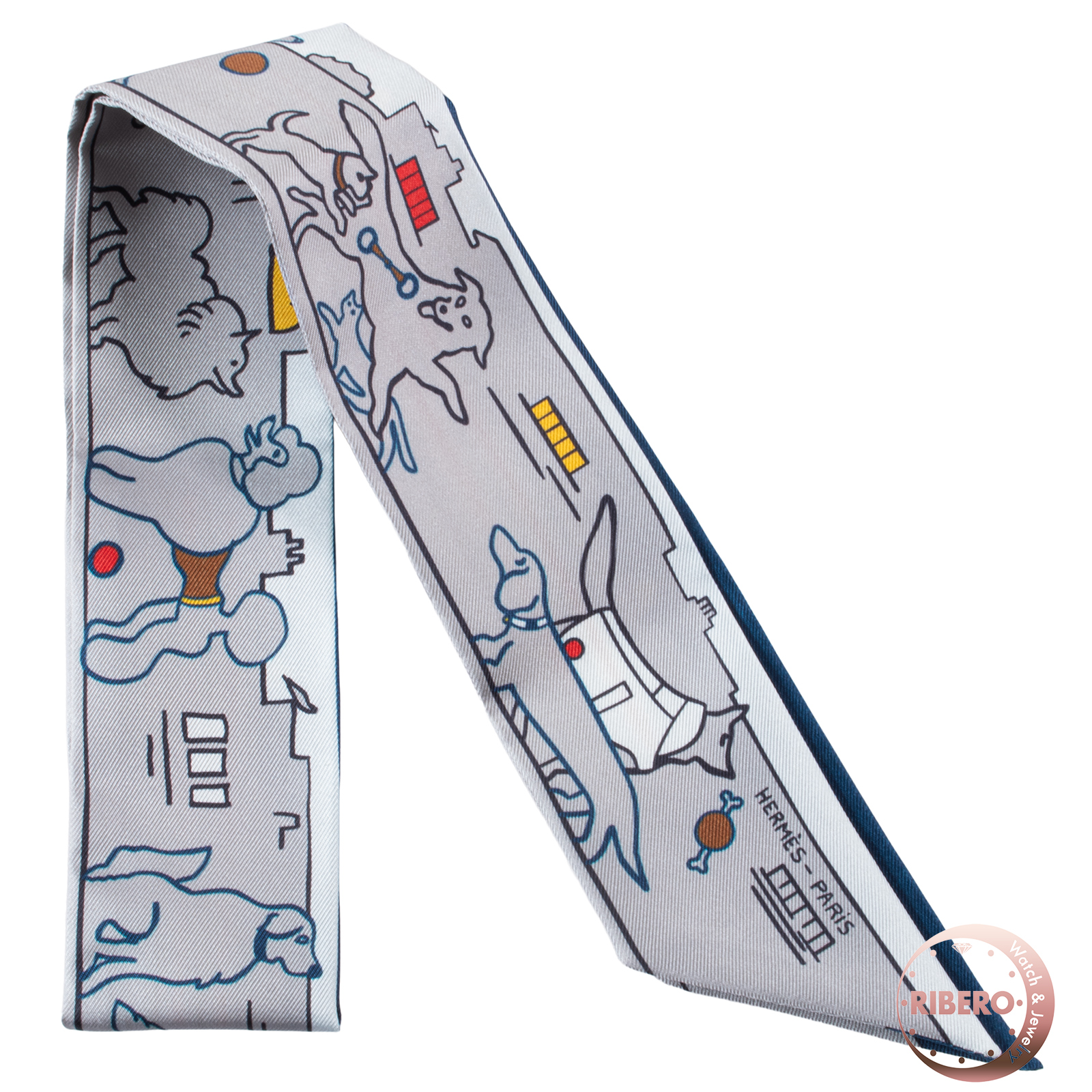 エルメス ツイリー Les Chiens Parisiens パリジャンの犬