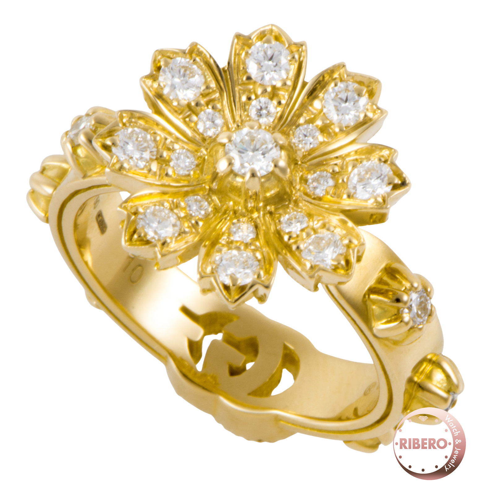 グッチ フローラ ダイヤ リング 10号