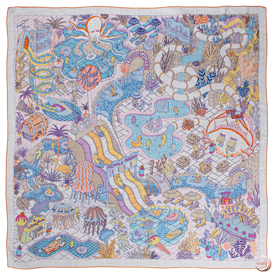 エルメス カレジェアン Splash Park スプラッシュパーク スカーフ