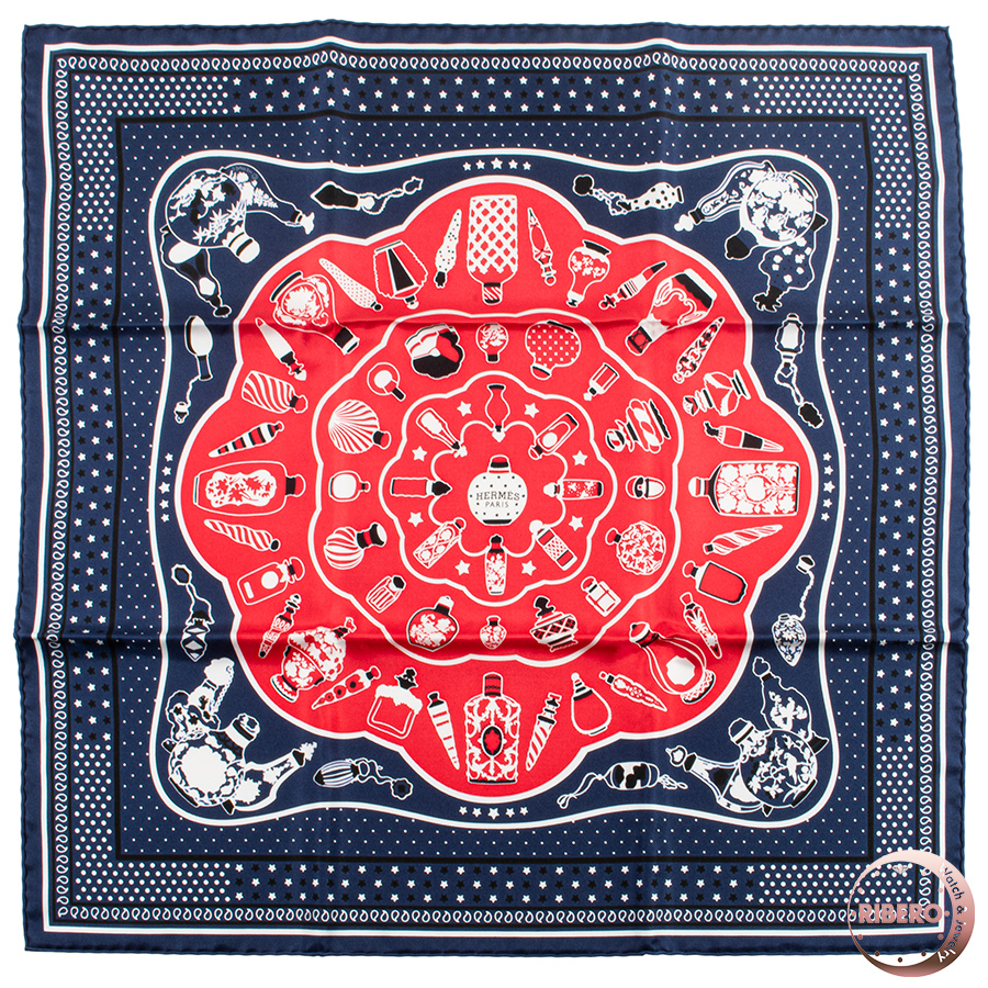 エルメス カレ55 Les flacons Bandana 香水瓶 バンダナ スカーフ