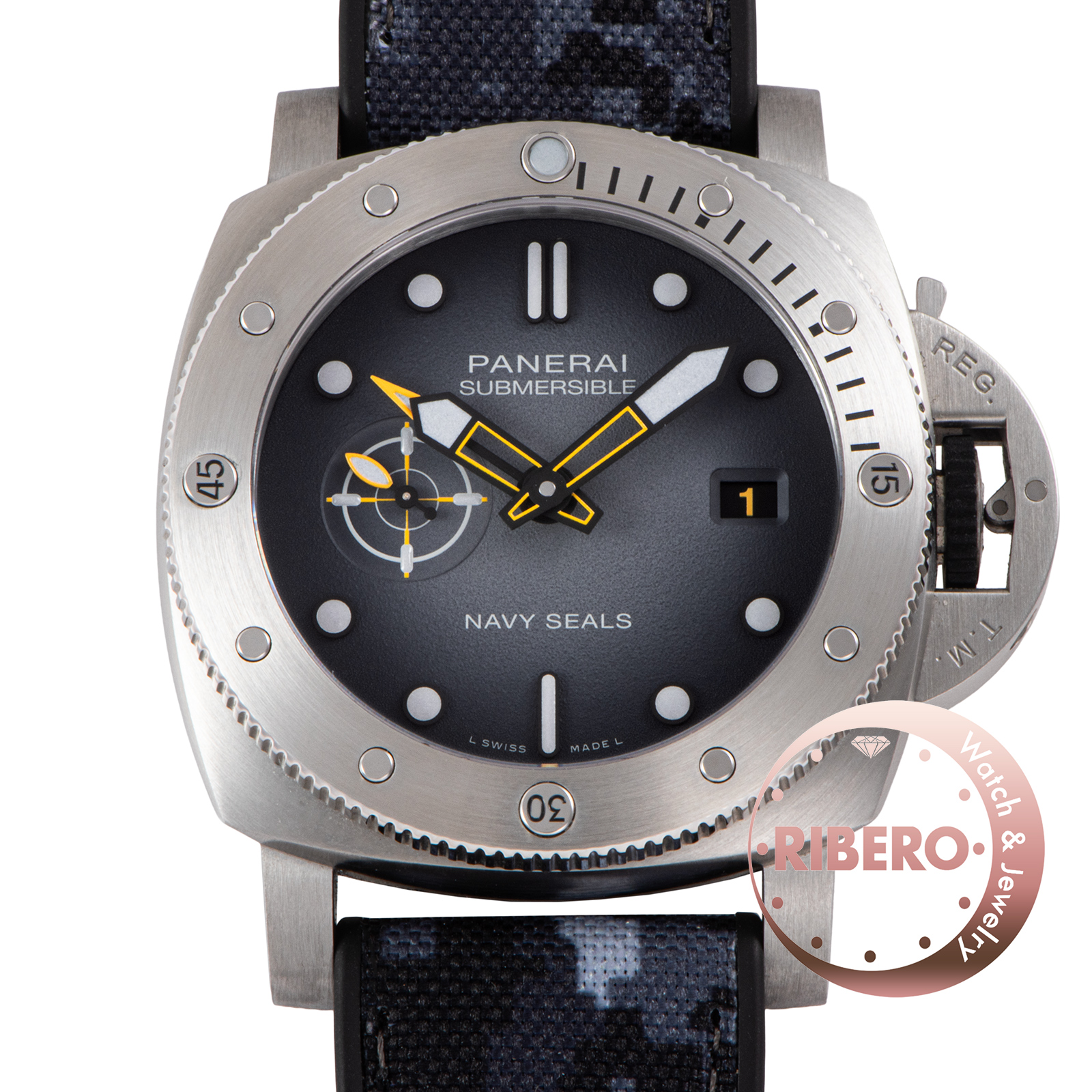 オフィチーネパネライ サブマーシブル ネイビーシールズ GMT PAM01323 ブティック限定モデル 