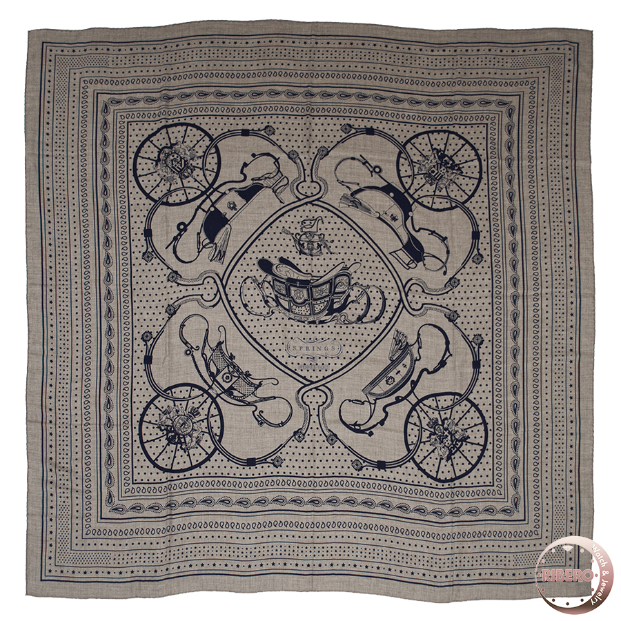 エルメス カレジェアン　Springs Bandana スプリングス バンダナ スカーフ