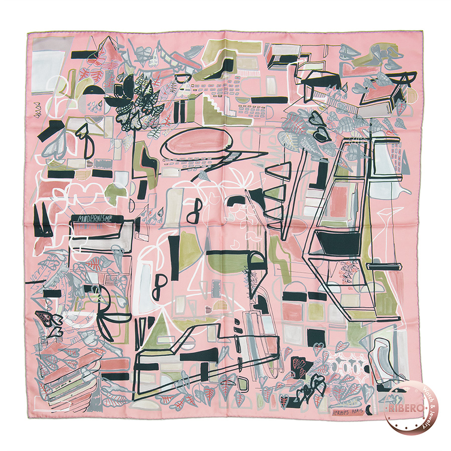 エルメス カレ90 Modernisme tropical 熱帯のモダニズム スカーフ