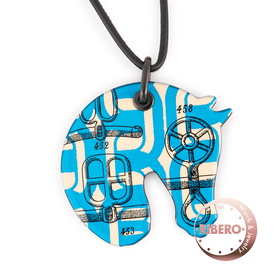 エルメス タッタソール バックルの工房ペンダント ネックレス シュバル 馬