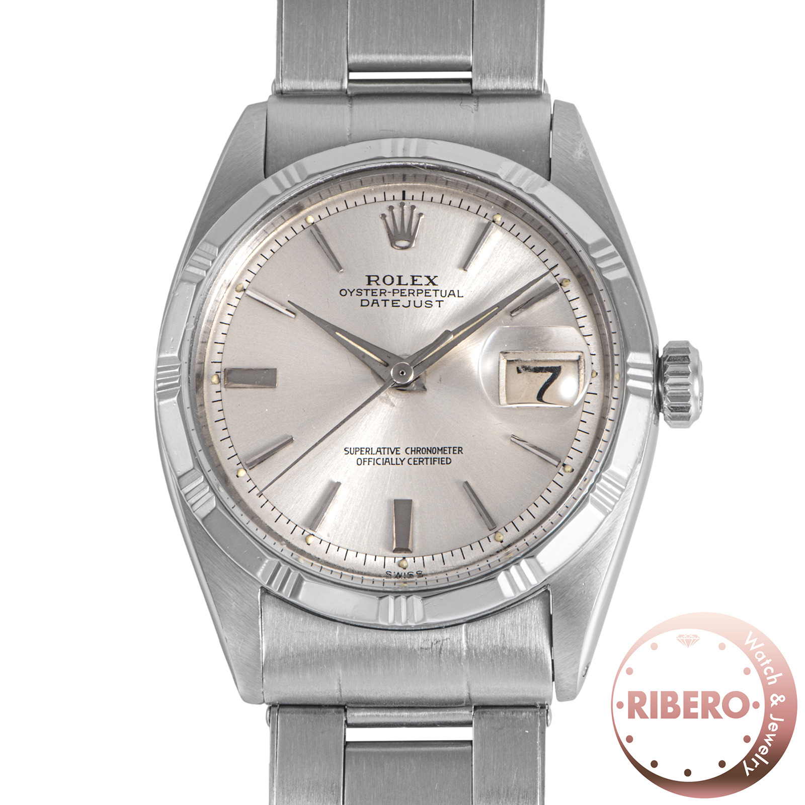 ロレックス デイトジャスト 1603 1948年製 Threeted Bamboo Bezel バタフライローター
